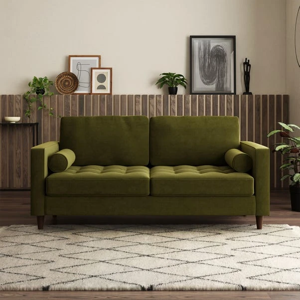 Dunelm Zoe Velvet 3 Seater Sofa Bed - Image 2