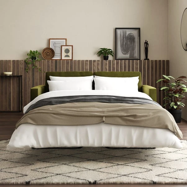 Dunelm Zoe Velvet 3 Seater Sofa Bed - Image 3