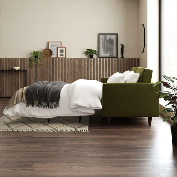 Dunelm Zoe Velvet 3 Seater Sofa Bed - Image 4