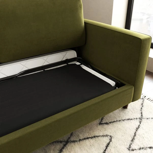 Dunelm Zoe Velvet 3 Seater Sofa Bed - Image 6