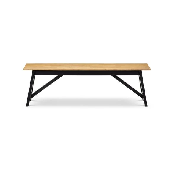 Julian Bowen Hockley Dining Bench Oak - Image 3
