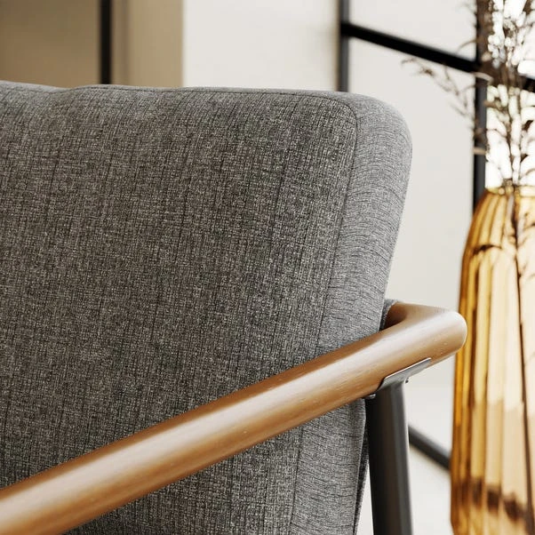 Dunelm Arbour Industrial Self Assembly Textured Weave Chair Grey 5 Dunelm Arbour Industrial Self Assembly Textured Weave Chair Grey - Image 3