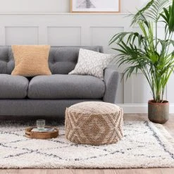 The Edited Life Aztec Jute Bobble Pouffe