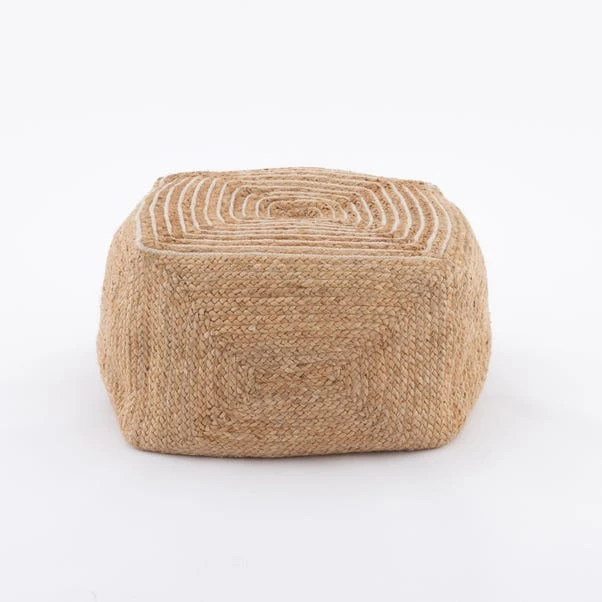 The Edited Life Cotton And Jute Pouffe - Image 2