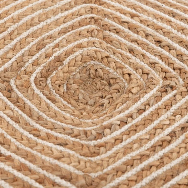 The Edited Life Cotton And Jute Pouffe - Image 3