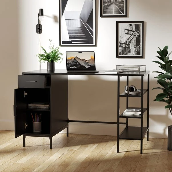 Dunelm Esther Storage Desk Black - Image 3