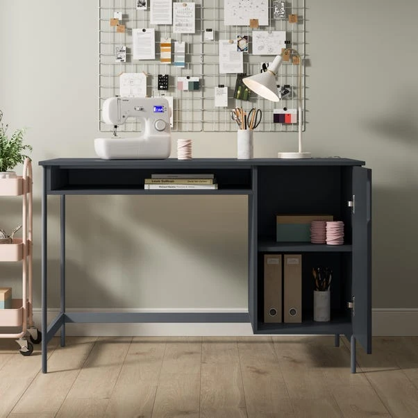 Dunelm Erna Storage Desk Grey - Image 3
