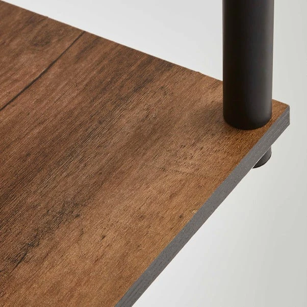 Dunelm Fulton Wall Unit With LED Lights Rustic Pine - Image 3