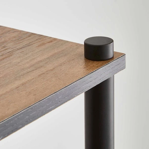 Dunelm Fulton Wall Unit With LED Lights Rustic Pine - Image 4