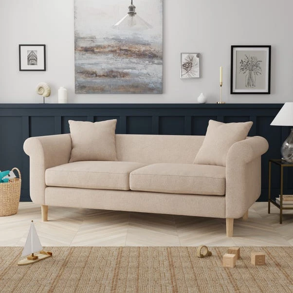 Dunelm Florrie 3 Seater Flatweave Sofa 4 Dunelm Florrie 3 Seater Flatweave Sofa - Image 2