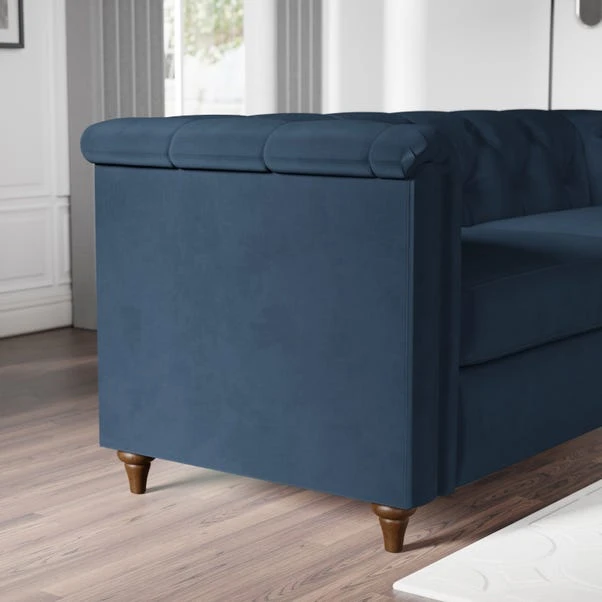 Dunelm Chesterfield Opulent Velvet 3 Seater Sofa - Image 3