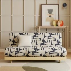 Dunelm Mito Klipp Double Futon Natural Frame