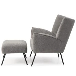 Kyoto Hana Sherpa Chair With Footstool -House of Reeves store 30808439 alt02