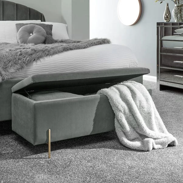 GFW Mystica Velour Ottoman Storage Bench - Image 2