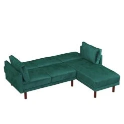 Dorel Clair Velvet Sprung Seat Sectional Sofa -House of Reeves store 30812093 alt03
