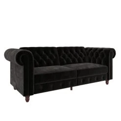 Dorel Felix Velvet Chesterfield Sofa Bed 9 Dorel Felix Velvet Chesterfield Sofa Bed -House of Reeves store 30812096 alt02
