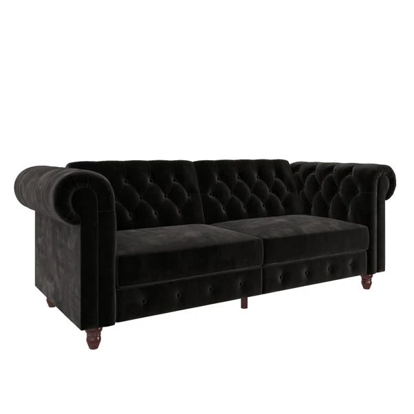 Dorel Felix Velvet Chesterfield Sofa Bed 5 Dorel Felix Velvet Chesterfield Sofa Bed - Image 3