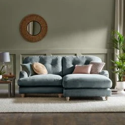 Dunelm Martha Vintage Velvet Corner Chaise