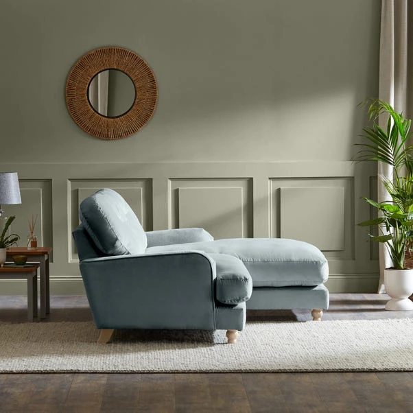 Dunelm Martha Vintage Velvet Corner Chaise - Image 3